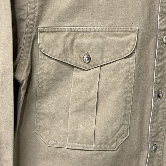 Filson Genuine Garment Tan Canvas Workwear Shirt Jacket Shacket Men’s Small - Picture 11 of 14